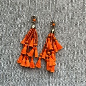ASOS drop tassel statement earrings